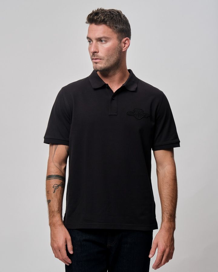 Regular Tonal Shield Polo