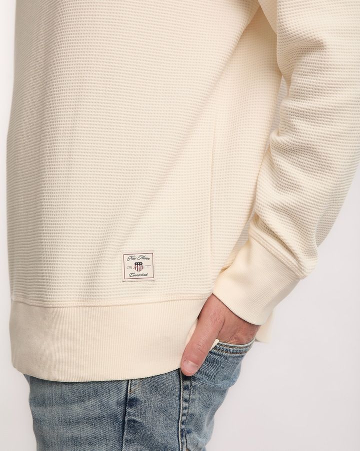 WAFFLE TEXTURE C-NECK