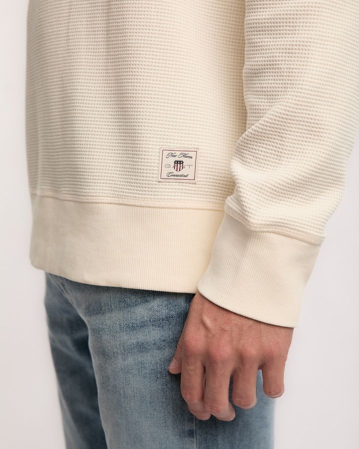 WAFFLE TEXTURE C-NECK