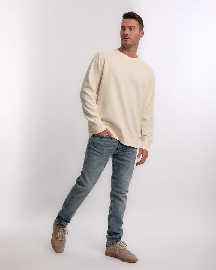 WAFFLE TEXTURE C-NECK