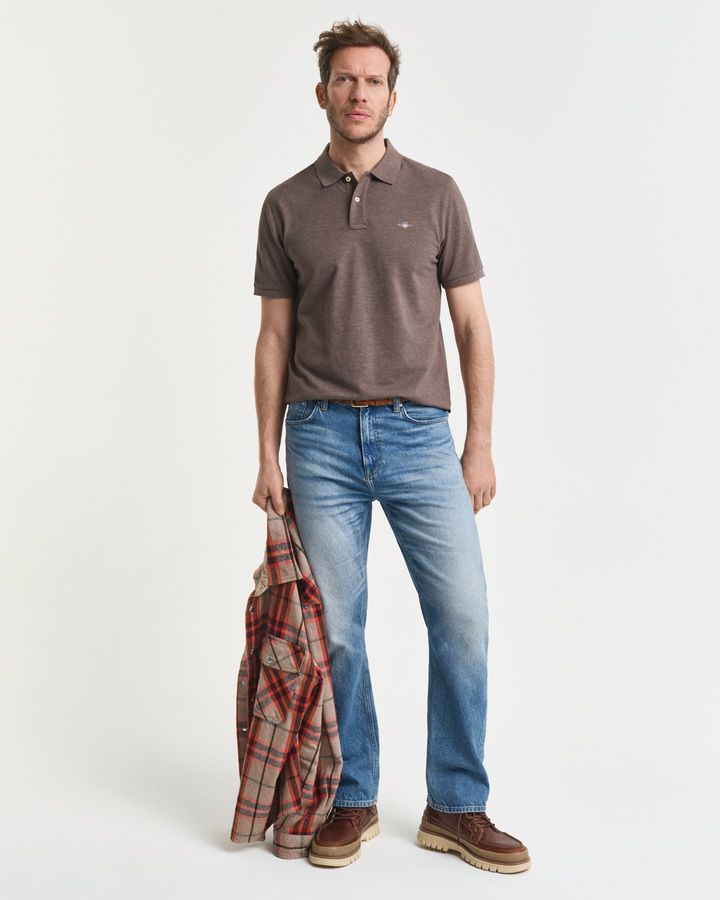 Regular Fit Shield Pique Polo Shirt