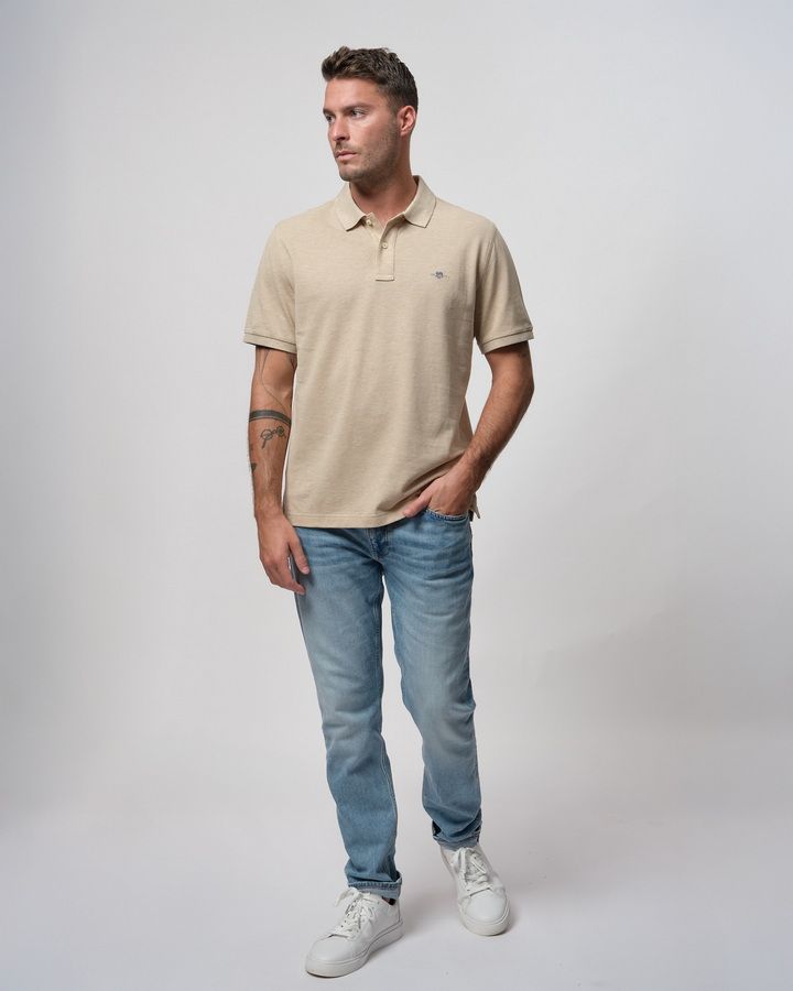 Regular Fit Shield Pique Polo Shirt