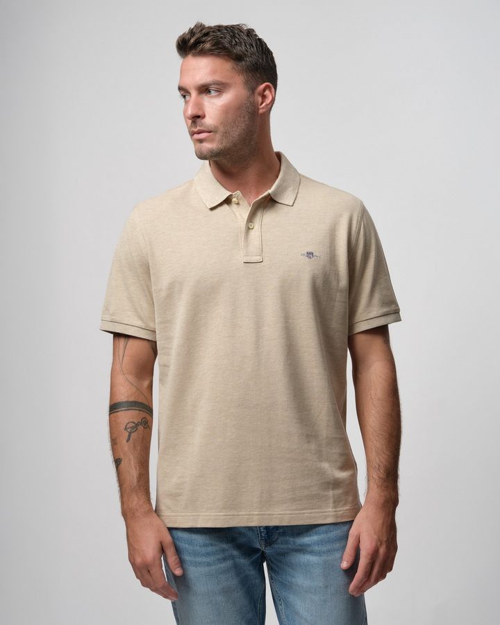 Regular Fit Shield Pique Polo Shirt