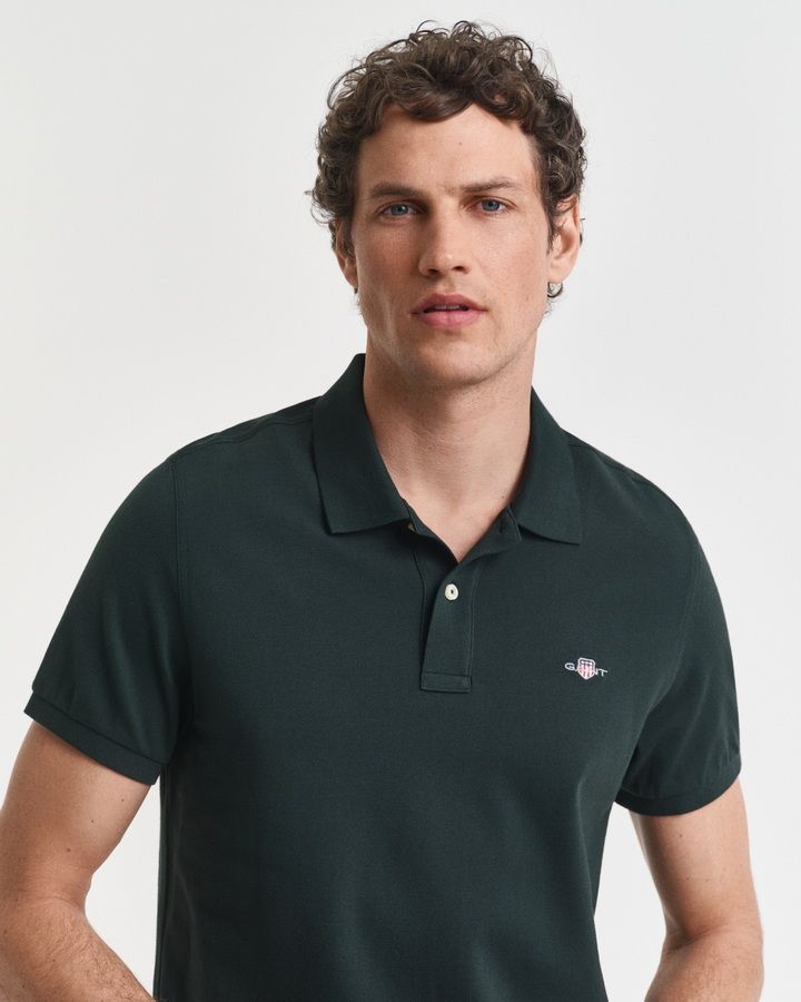 Regular Fit Shield Pique Polo Shirt