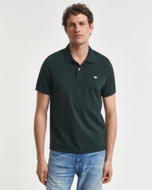 Regular Fit Shield Pique Polo Shirt