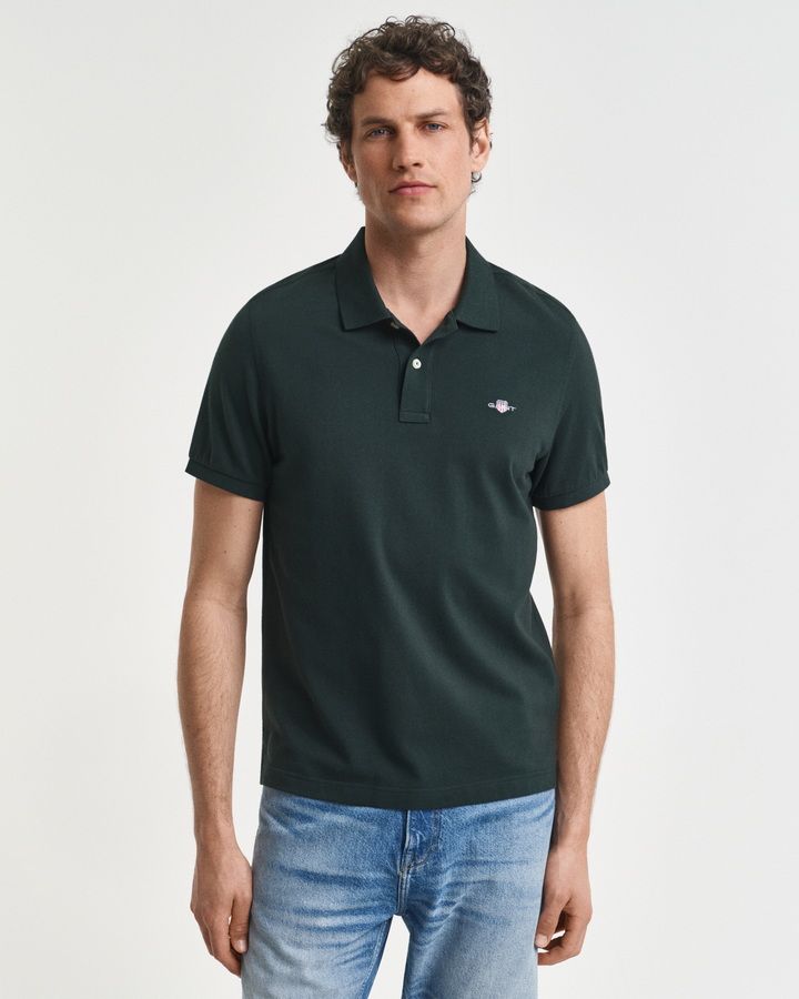 Regular Fit Shield Pique Polo Shirt