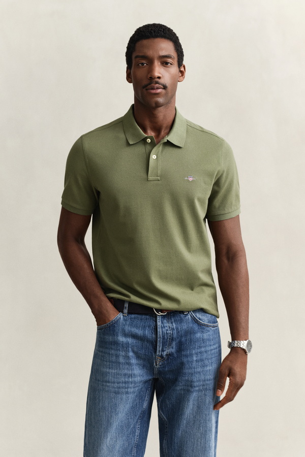Regular Fit Shield Pique Polo Shirt
