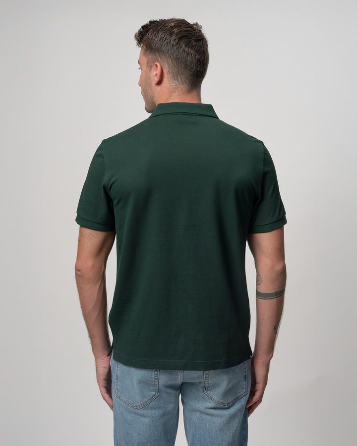 Slim Fit Shield Pique Polo Shirt