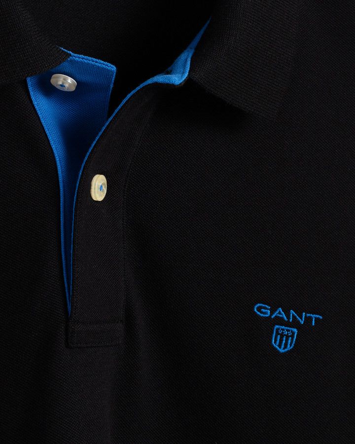 Contrast Collar Long SleevePique Rugger