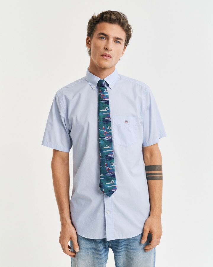 Regular Fit Poplin Short Sleeve Shirt