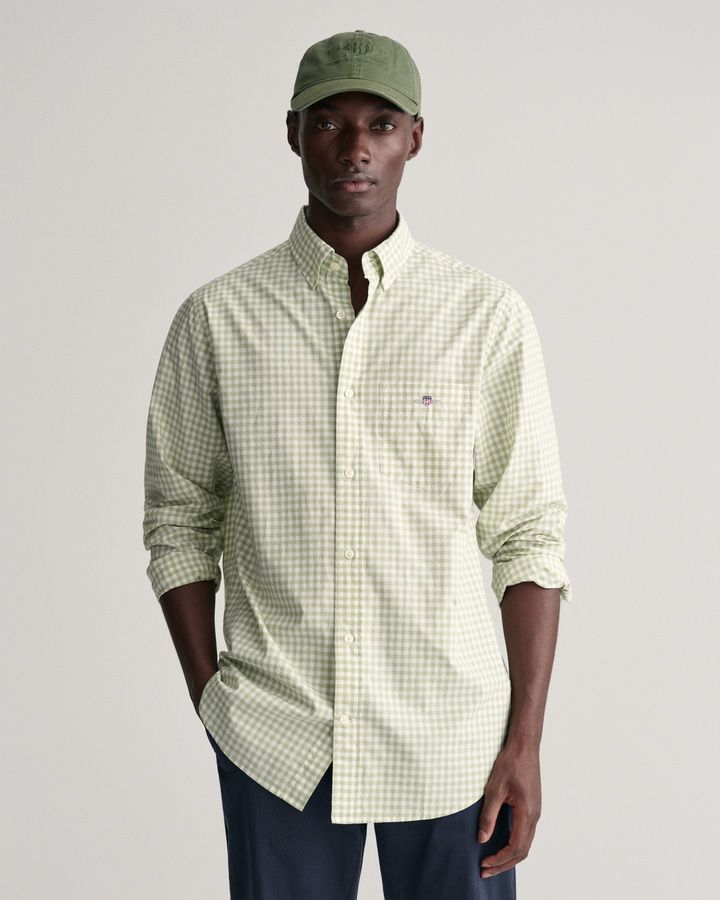 Regular Fit Gingham Poplin Shirt