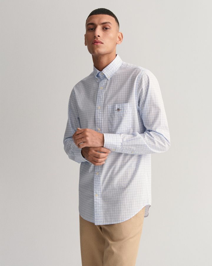 Regular Fit Gingham Poplin Shirt