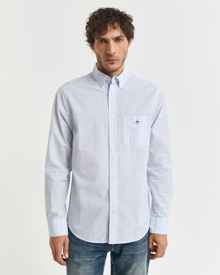 Regular Fit Gingham Poplin Shirt