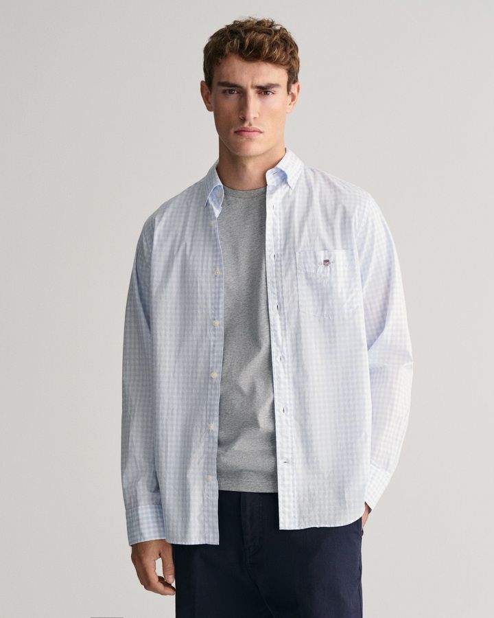 Regular Fit Gingham Poplin Shirt