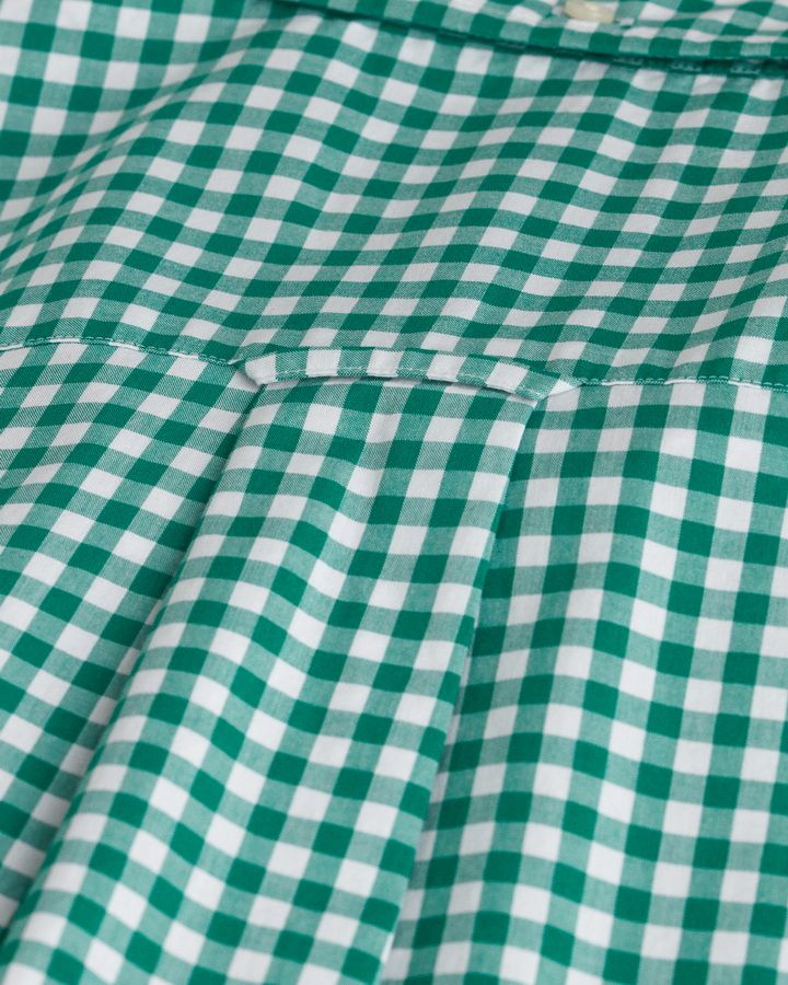 Regular Fit Classic Gingham Poplin Short Sleeve