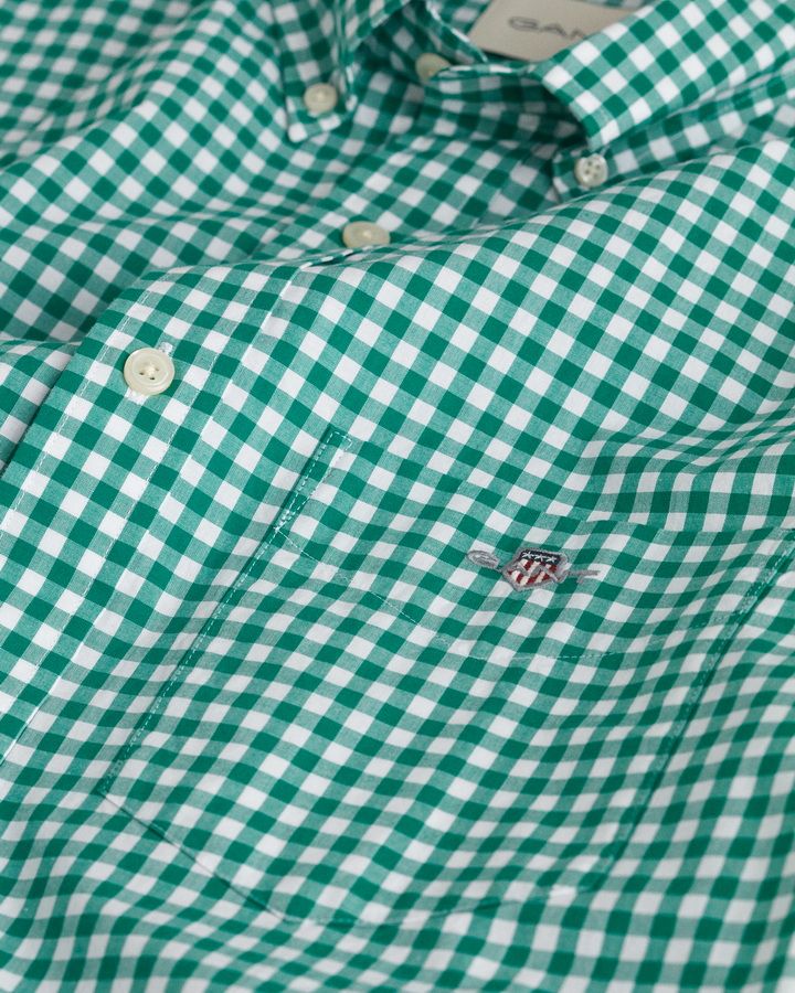 Regular Fit Classic Gingham Poplin Short Sleeve