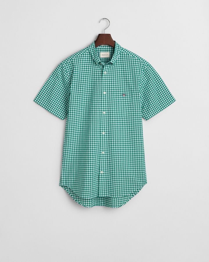 Regular Fit Classic Gingham Poplin Short Sleeve