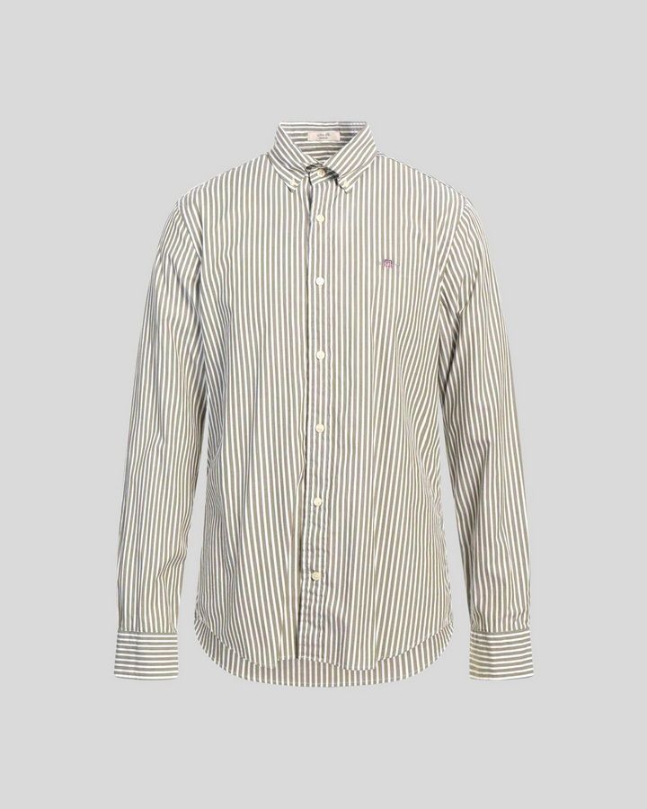 Slim Fit Striped Poplin Shirt