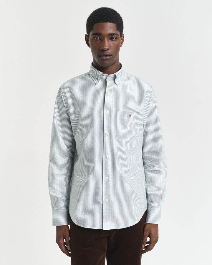 Regular Fit Banker Stripe Oxford Shirt