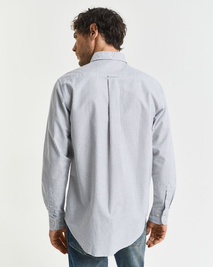 Regular Fit Banker Stripe Oxford Shirt