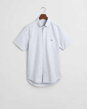 Regular Fit Striped Classic Oxford Short Sleeve