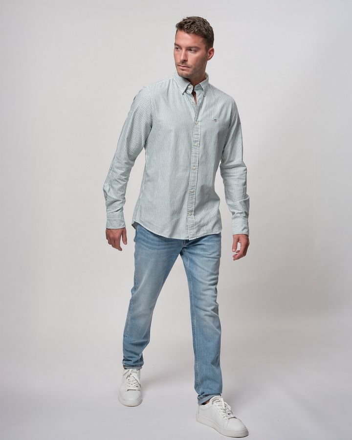 Slim Fit Banker Stripe Classic Oxford Shirt