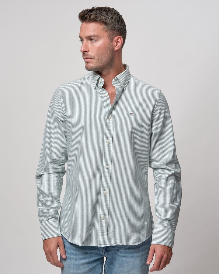 Slim Fit Banker Stripe Classic Oxford Shirt