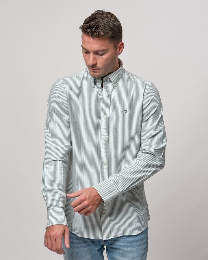 Slim Fit Banker Stripe Classic Oxford Shirt