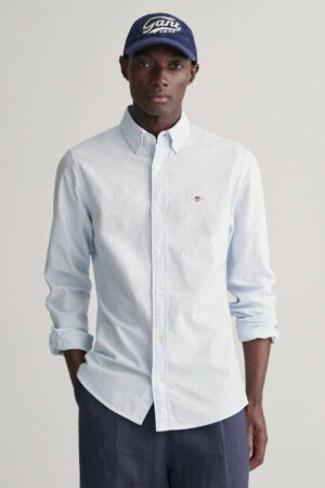 Slim Fit Banker Stripe Classic Oxford Shirt