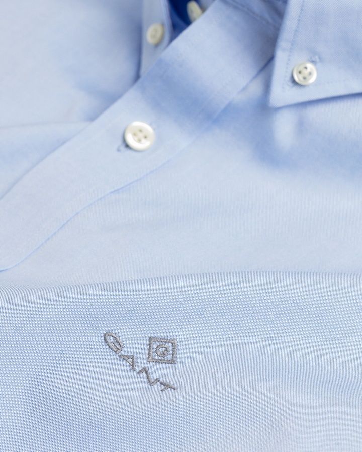 Slim Fit Short Sleeve Pinpoint Oxford Shirt