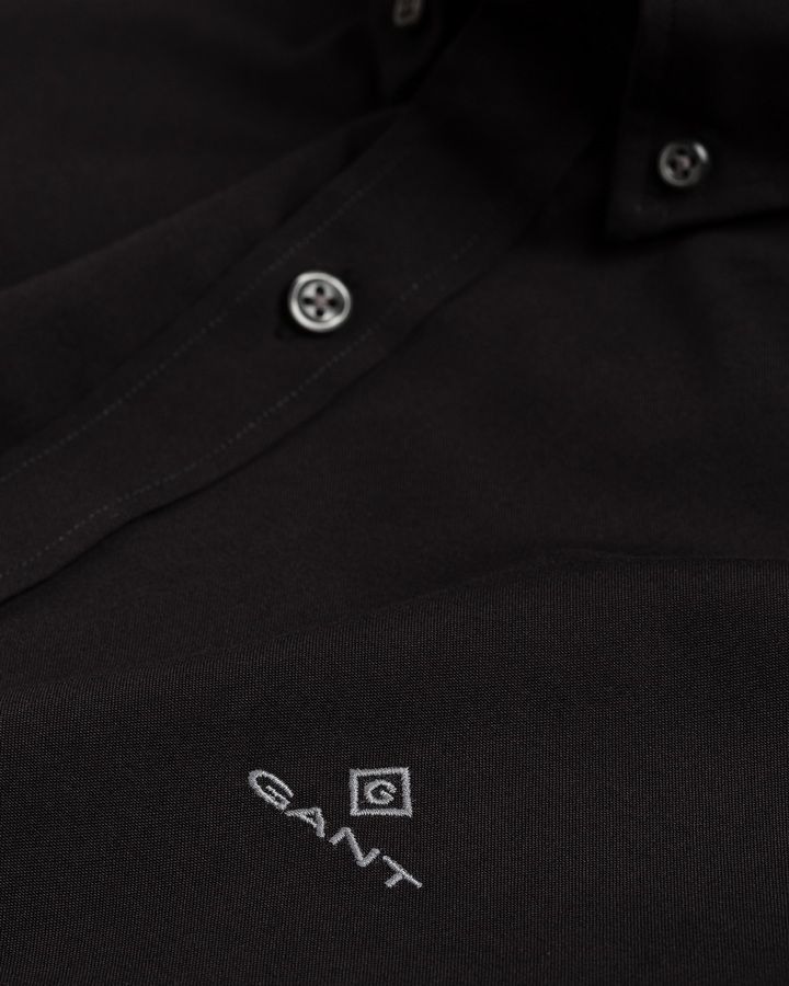 Slim Fit Short Sleeve Pinpoint Oxford Shirt