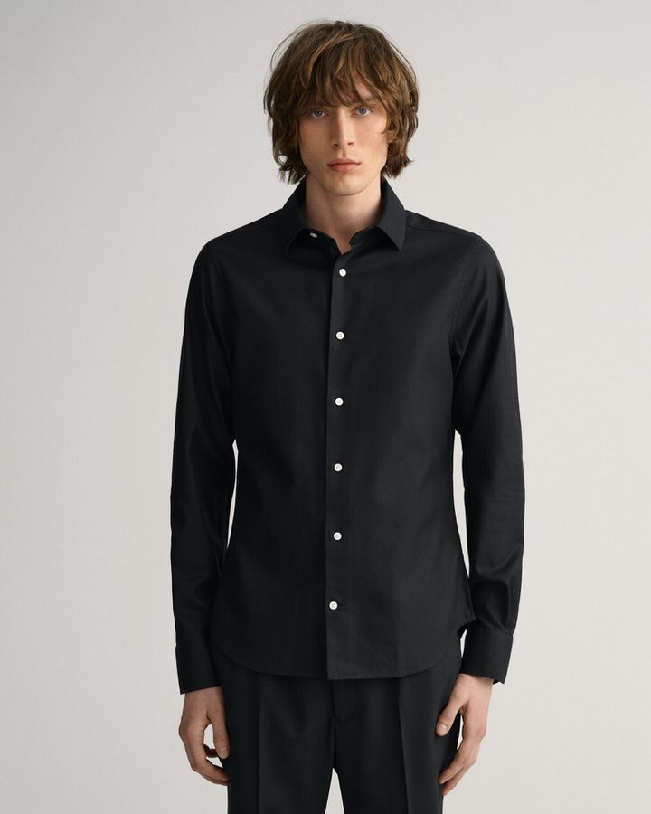 Slim Fit Solid Twill Shirt