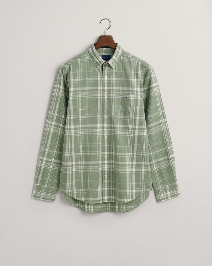 Regular Fit Check Cotton Linen Shirt