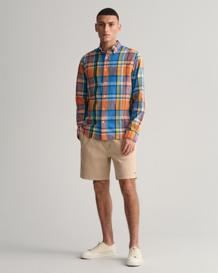 Regular Fit Colorful Madras Shirt