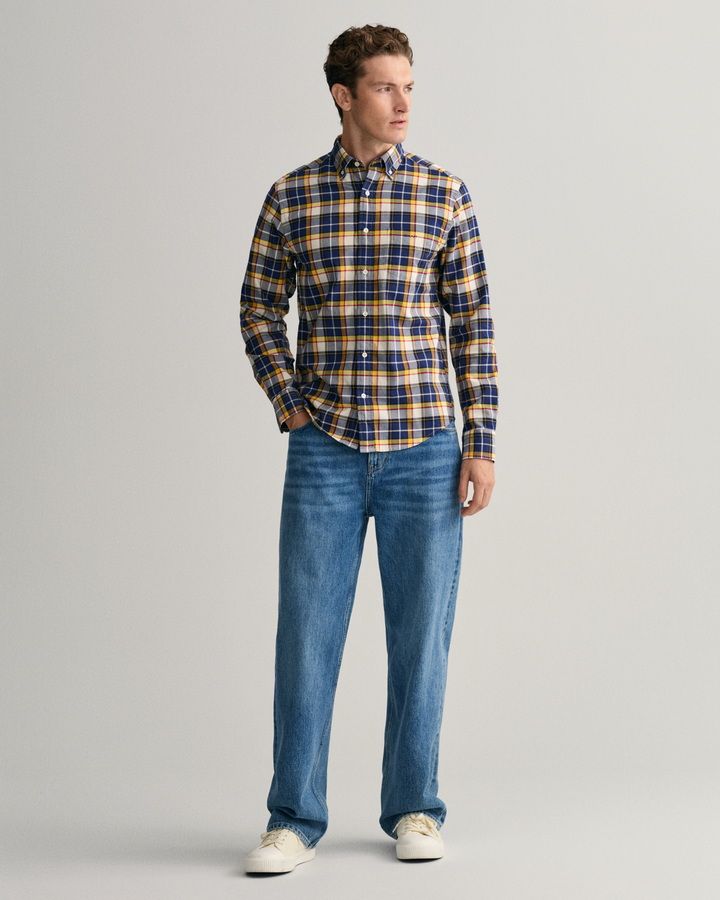 Regular Fit Checked Oxford Shirt