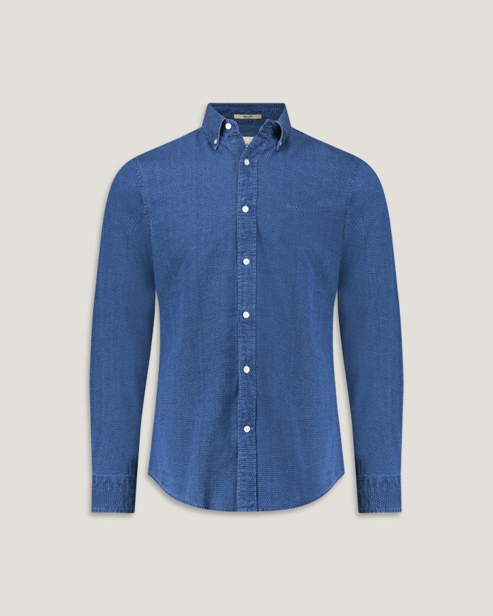 Slim Indigo Dot Shirt