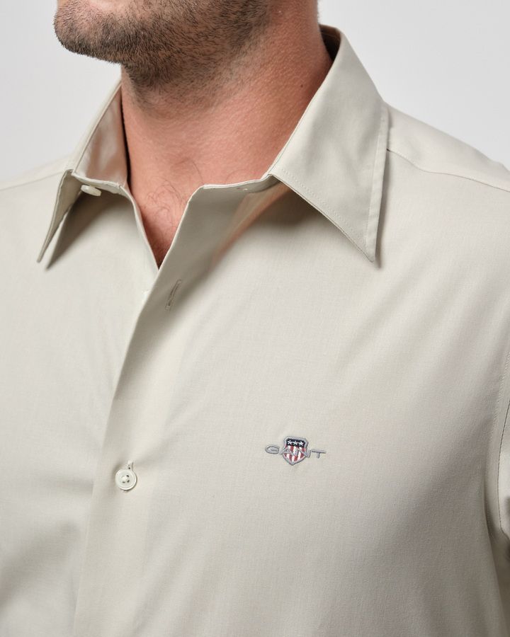 Slim Fit Stretch Poplin Shirt