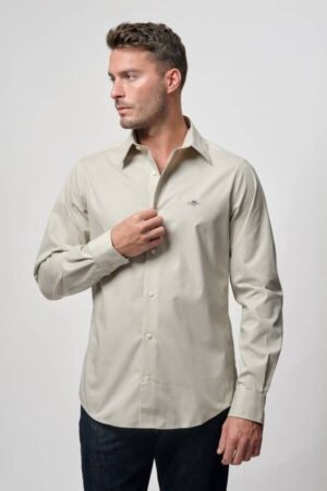 Slim Fit Stretch Poplin Shirt