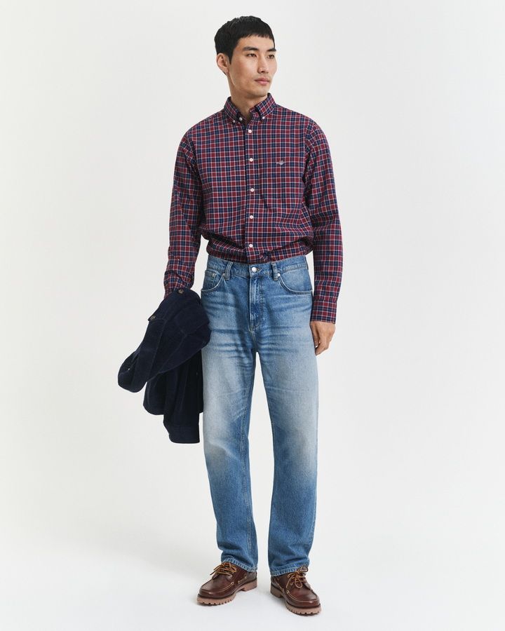 Regular Fit Checked Classic Poplin Shirt