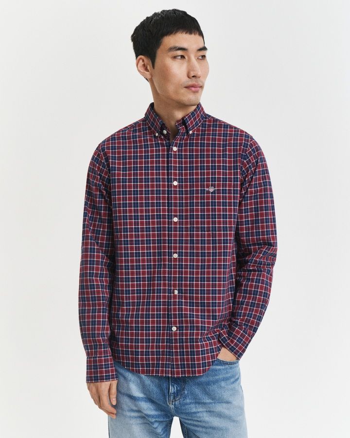 Regular Fit Checked Classic Poplin Shirt