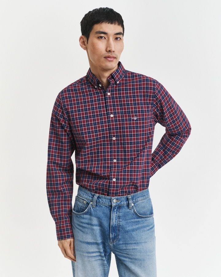 Regular Fit Checked Classic Poplin Shirt