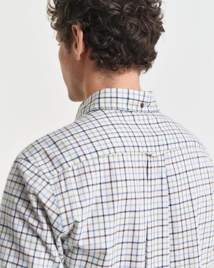 Regular Fit Tattersall Checked Twill Shirt