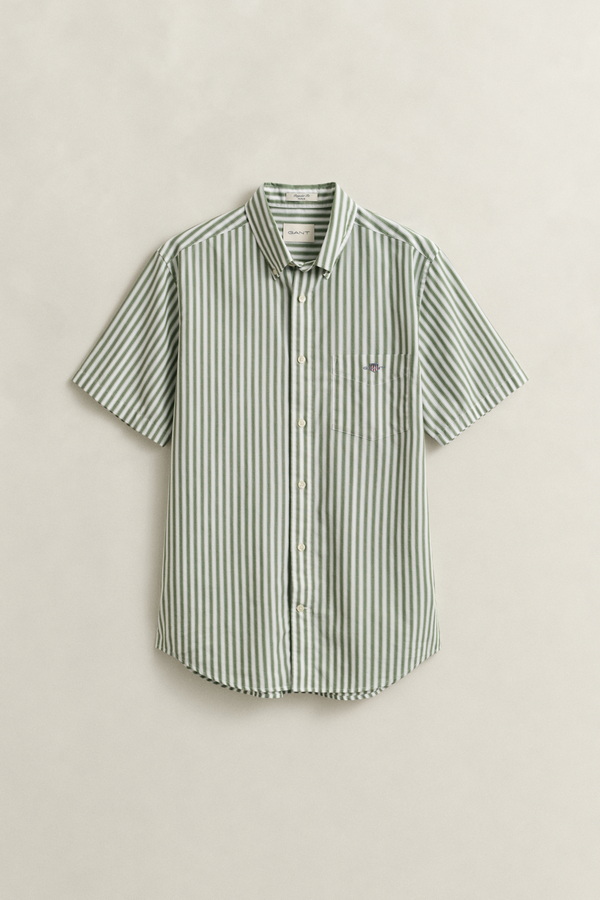 Striped Classic Poplin Short Sleeve Shirt
