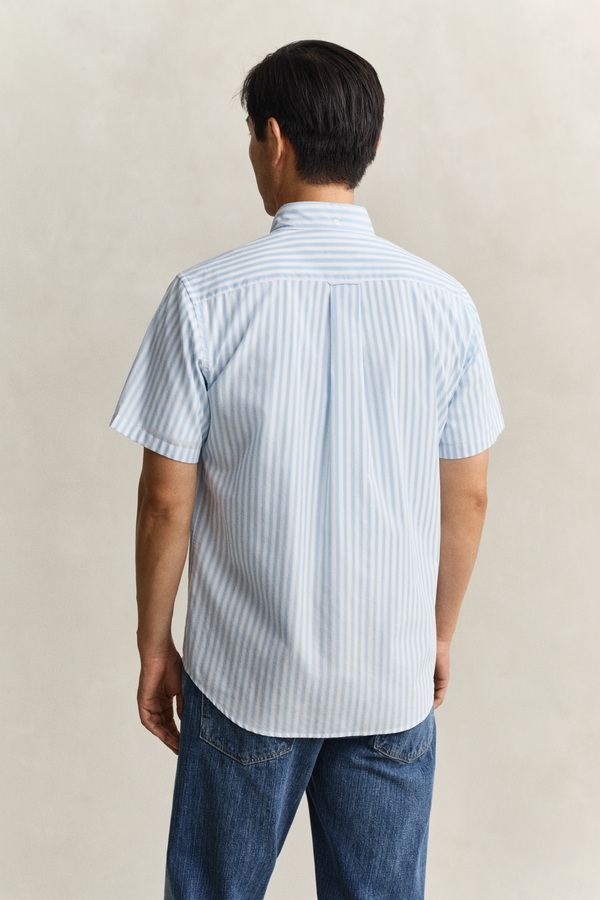 Striped Classic Poplin Short Sleeve Shirt