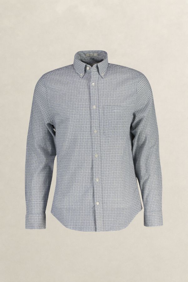 Reg Cotton Linen Print Shirt