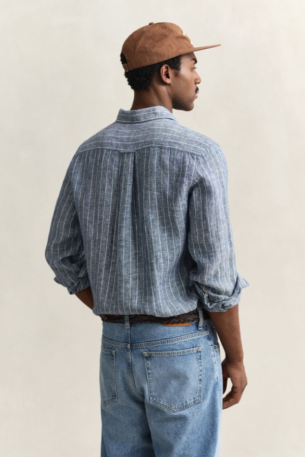 REG LINEN STRIPE SHIRT
