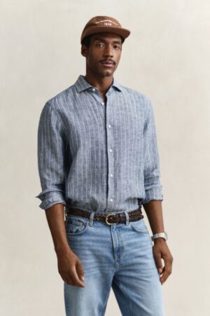 REG LINEN STRIPE SHIRT