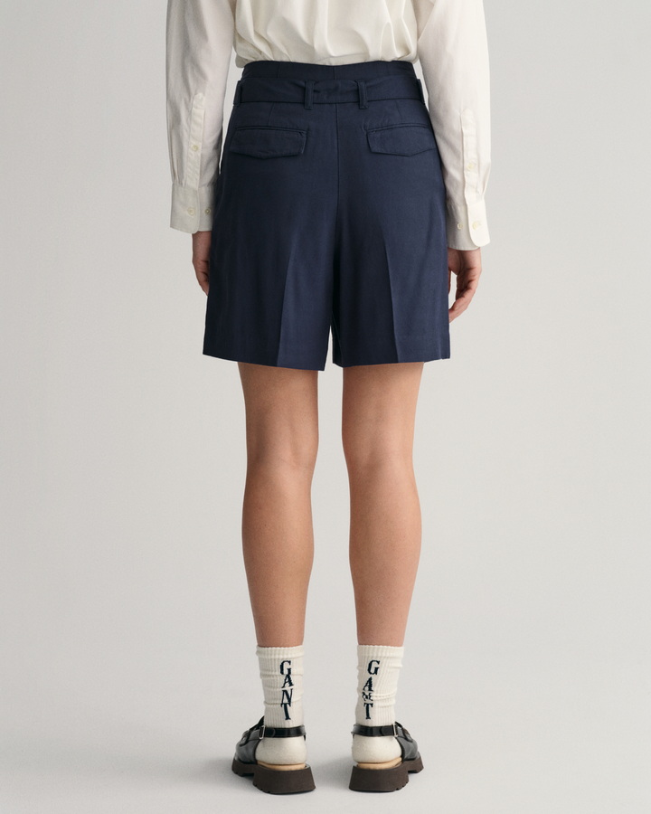 Relaxed Fit Belted Shorts