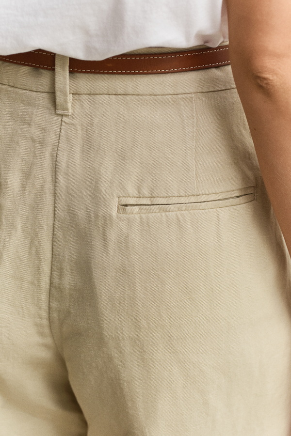 Tailored Linen Blend Shorts
