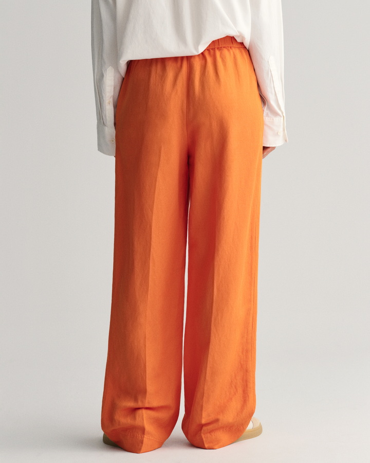 Relaxed Fit Linen Blend Pull-On Pants
